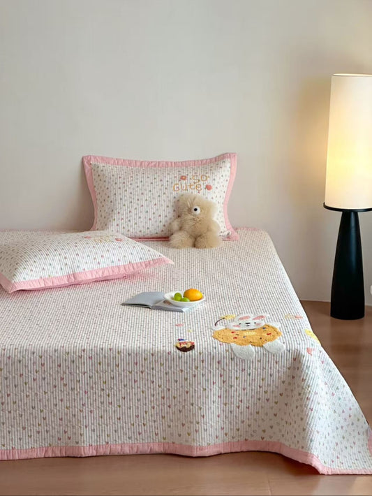 Double Yarn Cotton Comforter with Embroidery